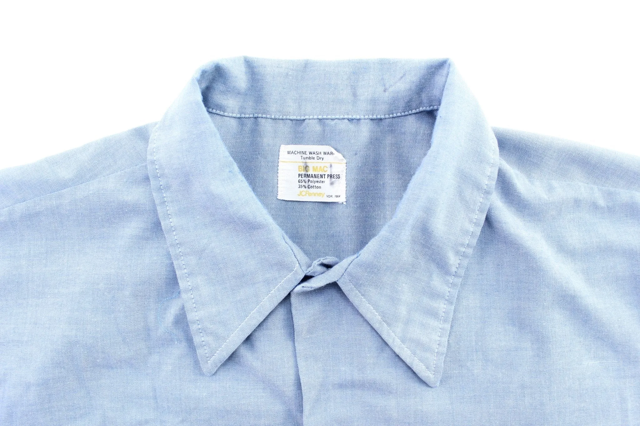 80's Big Mac JCPenney Blue Button Down Shirt