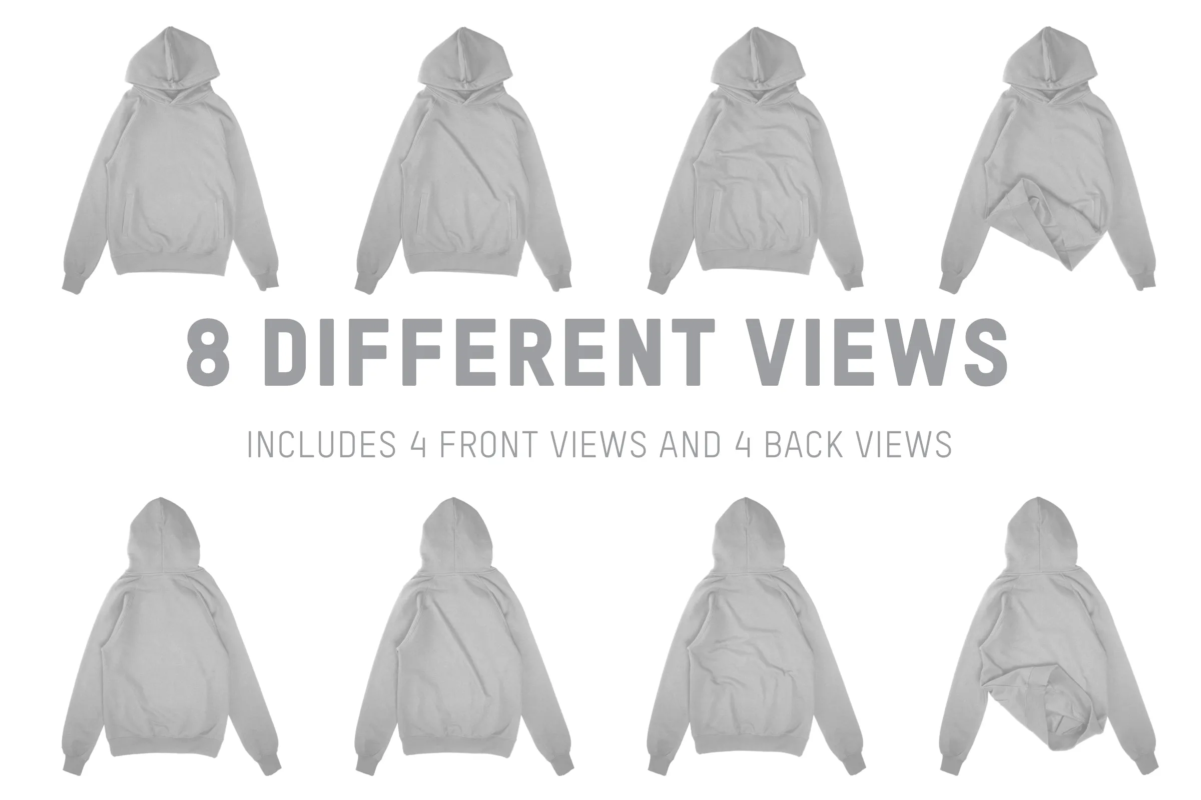 Continental Clothing N50P Pullover Hoody Mockups