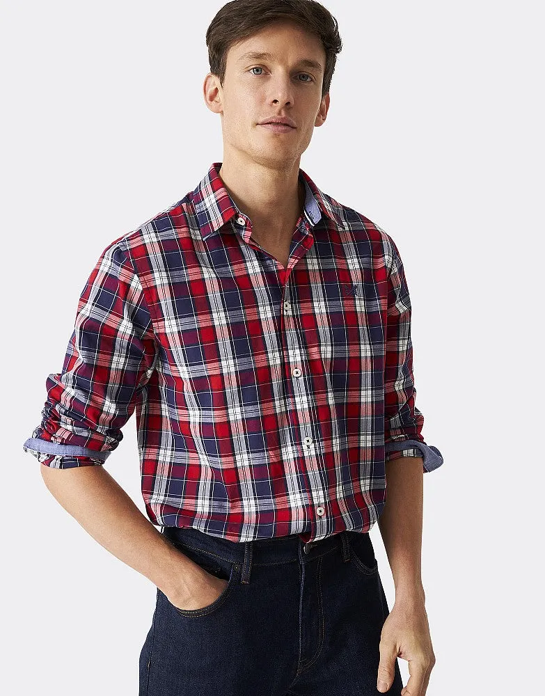 Crew Clothing Tillers Peached Poplin Shirt