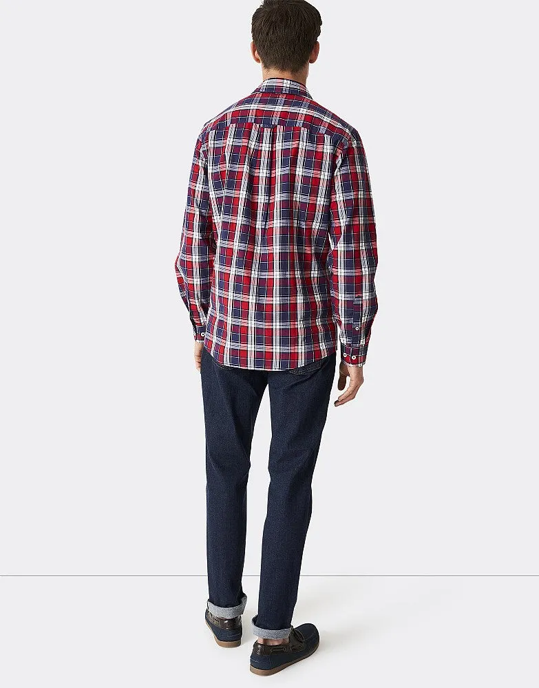 Crew Clothing Tillers Peached Poplin Shirt