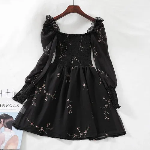 'Dazzle' Black Alt Long Puffy Dress