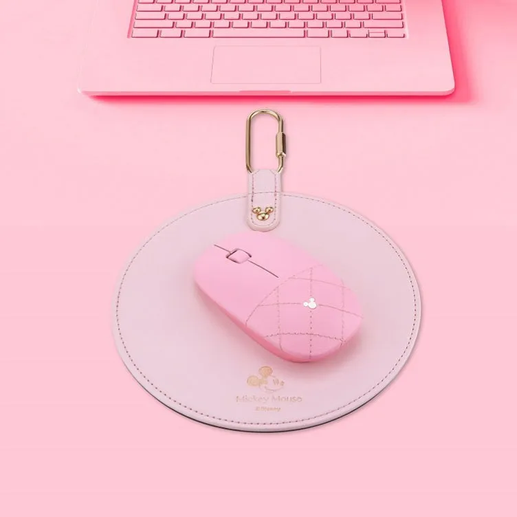Premium Faux Leather Mickey Mouse Wireless Optical Mouse - Stylish, Ergonomic Design for Effortless Navigation and Comfort