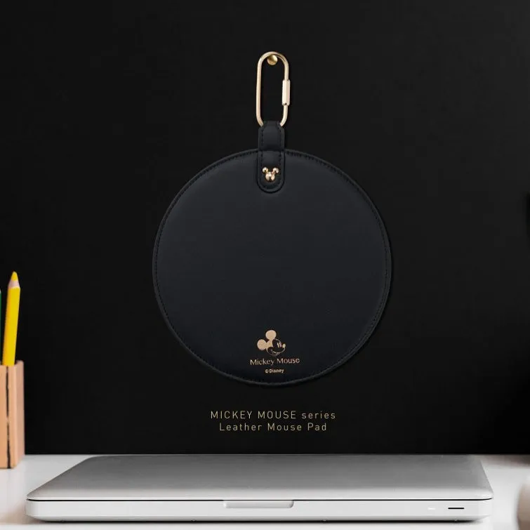 Premium Faux Leather Mickey Mouse Wireless Optical Mouse - Stylish, Ergonomic Design for Effortless Navigation and Comfort