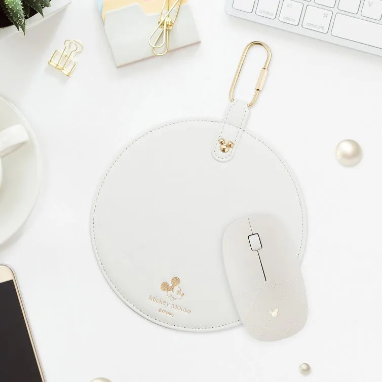 Premium Faux Leather Mickey Mouse Wireless Optical Mouse - Stylish, Ergonomic Design for Effortless Navigation and Comfort