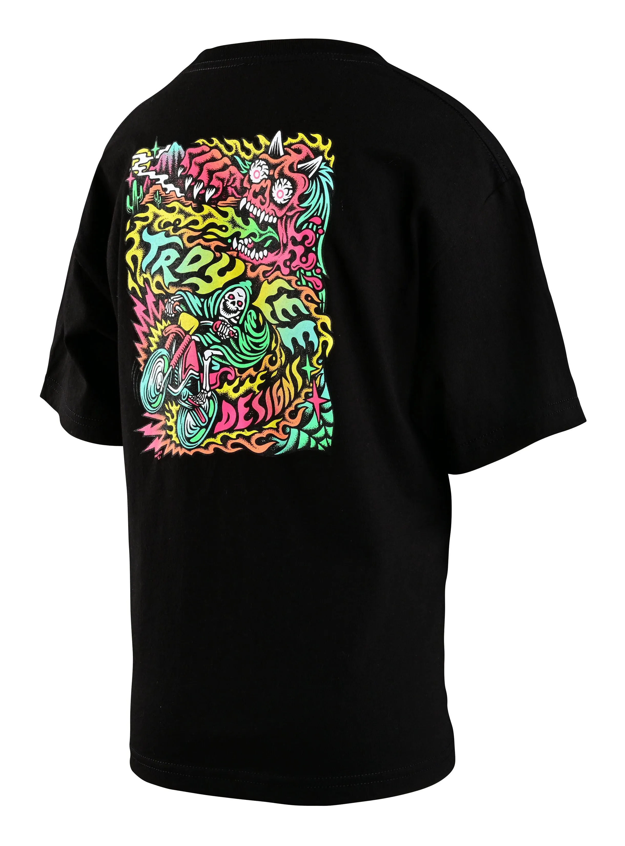 Troy Lee Designs Youth Tallboy Demon Out SS Tee Black